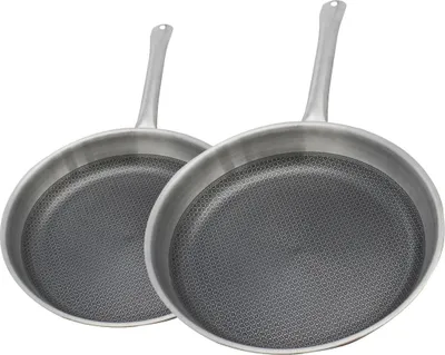 Immagine prodotto di Set di 2 padelle da 24/28 cm in acciaio inossidabile con rivestimento antiaderente senza Elo Relief Solution