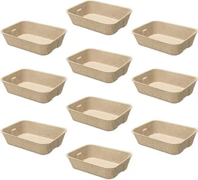 Obrázok produktu pre 10 ks jednorazových toaliet pre mačky, 100 % papier, 40 x 30 cm