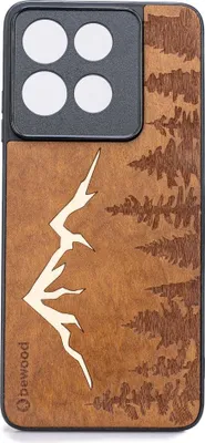 Produktbild von Holzhülle für Motorola Moto G56 5G, Bewood Imbuia-Gebirge