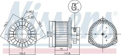 Produktbild von NISSENS 87531 Innenraumgebläse