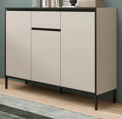 Produktbild von Sideboard "Torello" in Kaschmir und Schwarz Kommode 136 x 101 cm