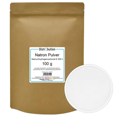 Produktbild von Natron Pulver 100 g Lebensmittelqualität – Natriumhydrogencarbonat zum Backen & Reinigen, für Küche & Haushalt