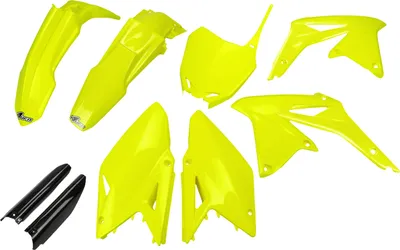 Obrázek produktu pro Sada krytů UFO PLAST, 9dílná sada plastových krytů s ochranou vidlice pro Suzuki RM-Z 450 ccm, modelové roky 2008–2017, barva: neonově žlutá