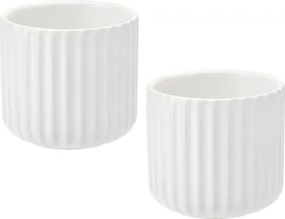 Produktbild von Set von 2 weißen Kaffeetassen ohne Henkel - 180 ml Keramik Espresso-Tassen