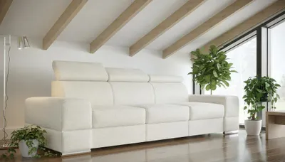 Produktbild von Design xxl Couchen Sofa 4 - Sitzer Couch Leder Polster Weiß Luxus Sofa Viersitz
