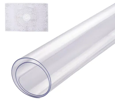 Productafbeelding van VEVOR kunststof tafelkleed, 16 x 32 inch, 1,5 mm dik, transparante tafelbeschermer, rechthoekige PVC-tafelonderzetter, waterdichte en gemakkelijk te reinigen tafelbeschermer, tafelkleed