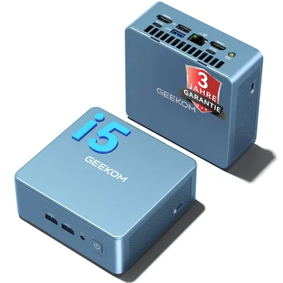 Produktbild von GEEKOM IT13 Mini PC, Intel i5-13600H, 16GB RAM & 1TB SSD, aufrüstbar, 4 Displays bis 8K, 2× USB4, IceBlast-Kühlung, vorinstalliertes System, für Büro