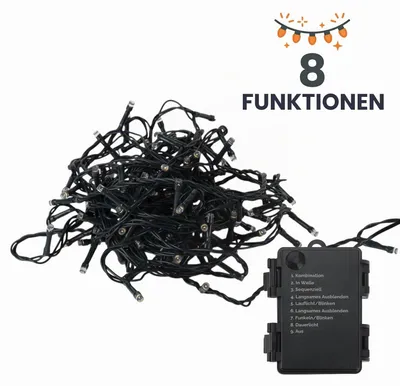 Productafbeelding van LED-lichtketting voor binnen- en buitengebruik - 120 LED's / 9 meter - Decoratieve verlichting met 8 functies