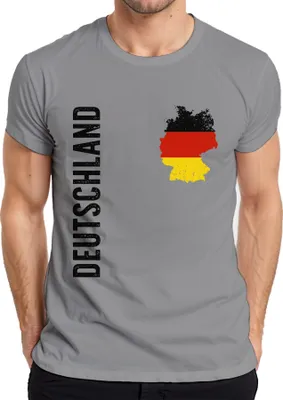 Zdjęcie produktu dla Koszulka męska Germany Flag Football Fan DE Shirt World Cup, Szary, L