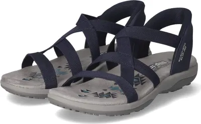 Produktbild von Skechers Damen Slip Ins Sandalen REGGAE SLIM Dunkelblau Textil Synthetik Mix  Größe: 40