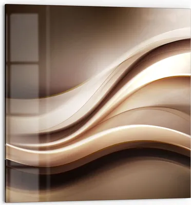 Produktbild von DEQORI Küchenrückwand Glas 60x60 cm 'Edelmetallschwingung' Spritzschutz Bad Rückwand