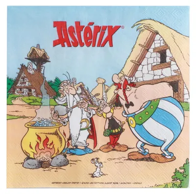 Obrázok produktu pre 20 papierových obrúskov Asterix 33 x 33 cm -