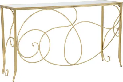 Produktbild von FURNLUX Konsolentisch Arty Gold 140cm / Hauptfarbe: Gold / Abmessungen: 140 x 80 x 40 cm