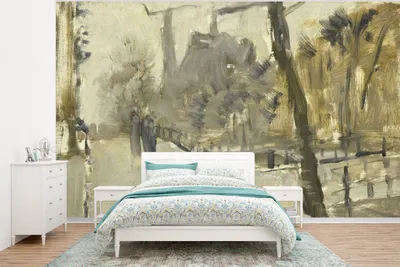 Produktbild von MuchoWow® Fototapete für Wohnzimmer oder Schlafzimmer Wandtapete Vinyl Motivtapete Die Leidsegracht in Amsterdam - Gemälde von George Hendrik Breitner - 320x240 cm - Tapeten