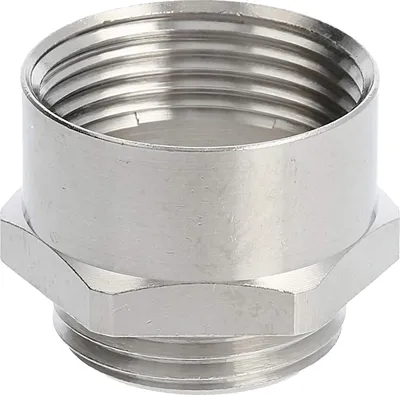 Produktbild von WISKA Adapter-Zwischenstutzen M/PG von M20x1,5 auf PG16x1,41 MMP-M/PG Sechskant Messing (CuZn) vernickelt