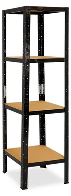 Zdjęcie produktu dla shelfplaza BLACK 180x30x30 cm regał do dużych obciążeń w kolorze czarny z 4 półkami i udźwigiem 175 kg na półkę