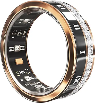 Produktbild von Smart Ring Health Tracker Ring Health Tracking Smart Ring mit Ladefach Kein App-abonnement Erforderlich(Gold,9#)