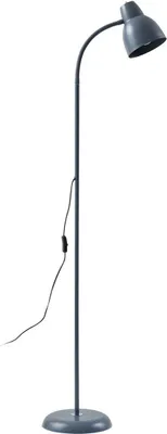 Produktbild von Lindby Stehleuchte Tebbi, grau, Metall, Höhe 150 cm