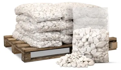Produktbild von Galamio Zierkies Weiß 20kg x 25 Sack 500kg Palette
