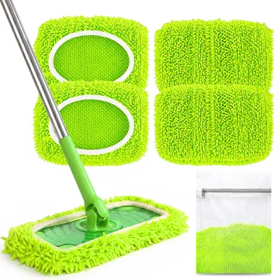 Immagine prodotto di TOPESCT, 4 panni per la pulizia dei pavimenti riutilizzabili, compatibili con Swiffer