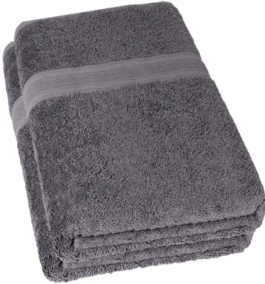 Zdjęcie produktu dla Ręcznik do sauny, gramatura 500 g/m², kolor antracytowy, wymiary 80 x 200 cm (zestaw 2 szt.)