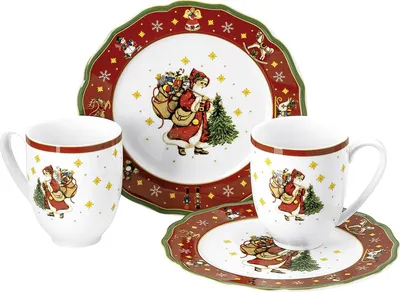 Produktbild von Hutschenreuther Happy Wintertime, Multi-Weihnachtsschmuck-Set, Rund, Porzellan, Mehrfarbig, 226 mm, 228 mm
