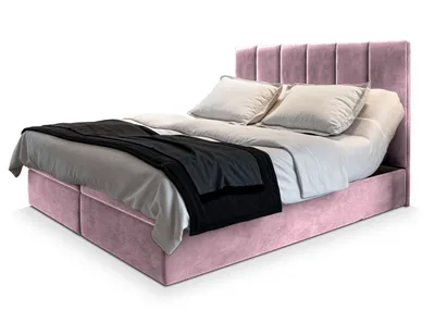 Produktbild von Masseno Boxspringbett BARINO 140x200 cm Komplett-Set mit Bonell Matratze und Topper, Polsterbett mit Bettkästen -Rosa, KRONOS 27
