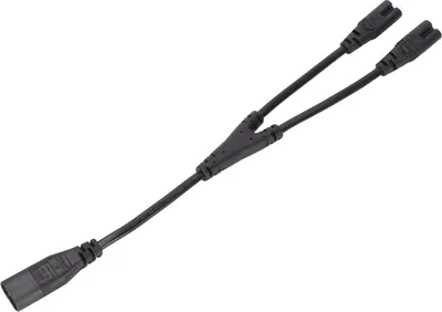 Obrázok produktu pre IEC320 C8 na dvojitý IEC320 C7 napájací kábel, IEC320 C8 na dvojitý IEC320 C7 Y rozdelený napájací kábel, 1 do 2 von IEC320 C7 napájací kábel, C8 na 2 C7 Y rozdelený napájací kábel, IEC320 C7 napájací kábel, napájací kábel
