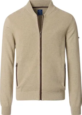 Produktbild von REDMOND Casual Herren Strickjacke Zipper Comfort Baumwolle Beige M