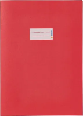 Produktbild von HERMA 5532 Heftumschlag A4, rot, kräftiges Papier, Hefthülle mit Beschriftungsfeld