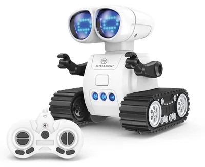 Produktbild von Zimilo Ferngesteuerter Roboter für Kinder, intelligenter Spielroboter mit Gestensteuerung, LED-Augen, Musik & Walkie-Talkie, Vielseitiger Spielspaß