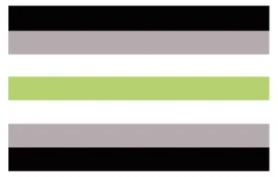Produktbild von Agender Flag Aufkleber / Sticker 5.0 x 7,6 cm / 2 x 3 inch