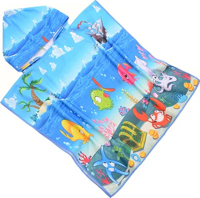 Produktbild von FEBE Badeponcho Kinder Ozean Badetuch Mit Kapuze Bademantel für Kleinkind
