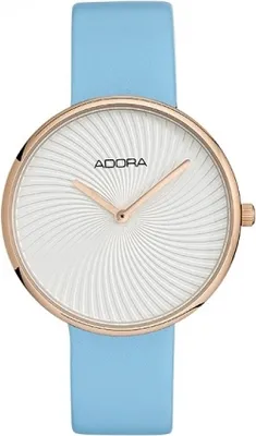 Produktbild von ADORA AT5477 Damen Damenuhr Edelstahl Leder blau