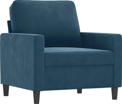 Obrázok produktu pre vidaXL Modré zamatové kreslo 60 cm