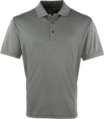 Produktbild von Premier Workwear PR615 | Herren Coolchecker Piqué Polo / ® Standard 100 - Farbe: Dark Grey (ca. Pantone 431) - Größe: L