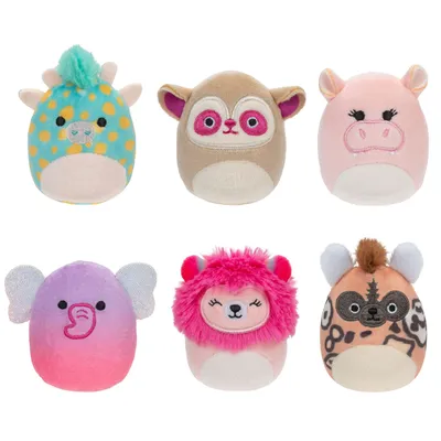 Immagine prodotto di Squishville Mini Squishmallows Plüschfiguren 6er-Pack Safari Squad 5 cm