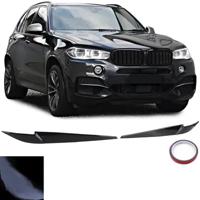 Image de Cache-phares "Mauvais Œil" noirs brillant pour BMW X5 F15 (2013-2018)