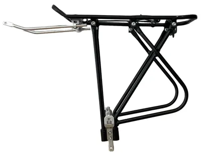 Produktbild von windmeile | Gepäckträger für Fahrräder, Aluminiumlegierung, 4 Befestigungspunkte, Diebstahlsicher, Schwarz, Fahrrad, E-Bike, Elektro Fahrrad, Pedelec