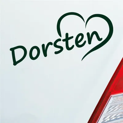 Produktbild von Auto Aufkleber Dorsten Herz Stadt City Liebe Love Heimat 17x8 cm Dunkelgrün Sticker Heckscheibenaufkleber
