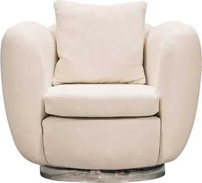 Produktbild von Moderne Sessel Einsitzer Sitzer Weiß Stoff  Wohnzimmer Relaxsessel