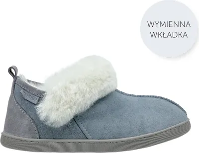 Produktbild von Vanuba Karayaka Lammfell Hausschuhe Damen Schuhe - Badelatschen Damen Hausschuhe - Leder Wolle Pantoffeln Damen - Bequeme Schuhe Damen Lammfell-Hausschuhe - 40 EU Leder Harz Grau Weiß