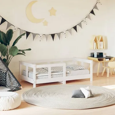Produktbild von "im Angebot" Kinderbett Weiß 70x140 cm Massivholz Kiefer - Kinderbetten CC22913
