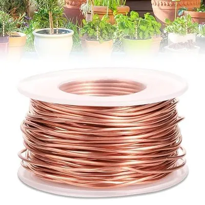 Produktbild von 20m Electroculture Gardening Kupferdraht, 99,9% Reiner Kupferdraht 16 Gauge Blanker Copper Wire Blanker für Garten, Pfla