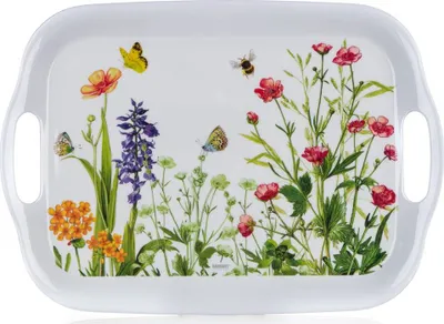 Produktbild von BANKETT Tablett mit Griffen Melamin WIESE 36 x 25,5 cm