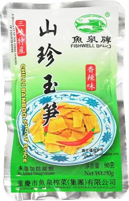 Zdjęcie produktu dla FISH WELL pikantne plasterki bambusa 90 GR