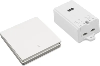 Produktbild von Funk-Schalter Set McPower "Kinetic", Empfänger + Wandtaster, max. 2.300 Watt