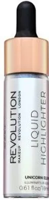 Produktbild von Makeup Revolution Liquid Highlighter Unicorn Elixir Highlighter für eine einheitliche und aufgehellte Gesichtshaut 18 ml