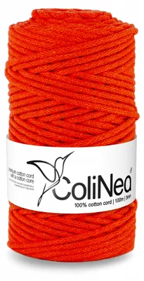 Produktbild von ColiNea Makramacord 3 mm geflochten 100m Baumwolle Rot