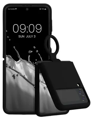 Produktbild von kwmobile Flip Soft Case kompatibel mit Samsung Galaxy Z Flip4 - Silikon Hülle für Foldable Handy - Handyhülle in Schwarz